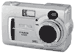 Компактная цифровая фотокамера с матрицей 2 мегапикс., макс. разрешение 2048х1536, 3х оптический зум (3х цифровой), поддержка SD/MMC карт памяти, видеовыход
